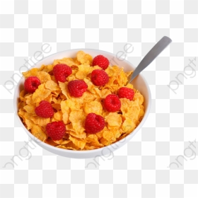 Flake Clipart Milk - Bowl Of Cereal Png, Transparent Png - flakes png
