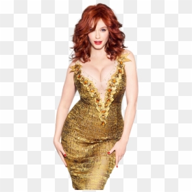 Red Hair And Gold Dress, HD Png Download - natalie portman png
