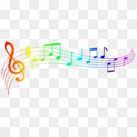 Music Notes Pic Transparent Clipart , Png Download - Colorful Music Notes Png, Png Download - colorful music notes on a staff png