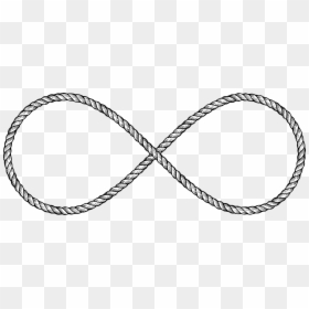 Rope,line,blackandwhite - Infinity Rope Clipart, HD Png Download - rope line png