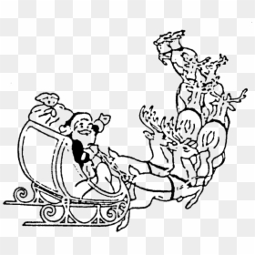 Santa"s Sleigh Rubber Stamp"  Title="santa"s Sleigh, HD Png Download - santas sleigh png