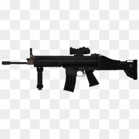 Battlefield Wiki - Call Of Duty Mw3 Scar L, HD Png Download - red dot sight png