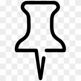 White Thumbtack Icon Png, Transparent Png - thumbtack logo png
