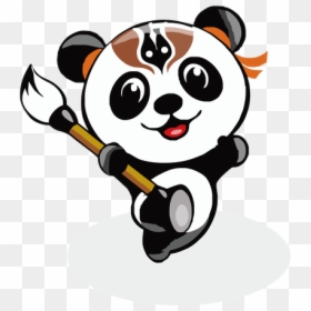 Giant Panda Cartoon - 熊猫, HD Png Download - panda logo png