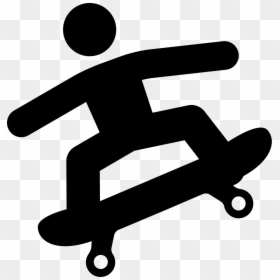 Skateboard - Skate Icon, HD Png Download - skateboard silhouette png