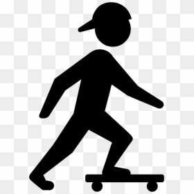 Silhouette,clip - Teenager Black And White Png, Transparent Png - skateboard silhouette png