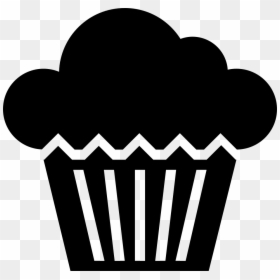 Birthday Cake Muffin Cupcake Wedding Cake - Silhouette Muffin, HD Png Download - birthday cake silhouette png