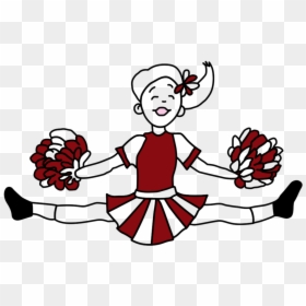 Transparent Cheerleading Pom Poms Clipart - Cheerleader Clip Art Kids, HD Png Download - cheerleader clipart png