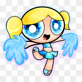 Rialto Panthers Junior All American Football & Cheer - Powerpuff Girls Bubbles Cheerleader, HD Png Download - cheerleader clipart png