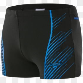 Sport Panel Aquashort Men Black Neon Blue - Speedo Sport Panel, HD Png Download - speedo png