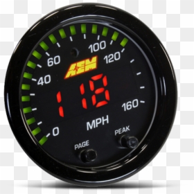 Aem 30-0313 X-series Gps Speedometer Gauge, HD Png Download - speedo png