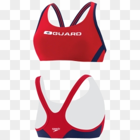 Speedo"s Women"s Sport Bra Lifeguard Swim Suit Top - Lifeguard Sports Bra, HD Png Download - speedo png