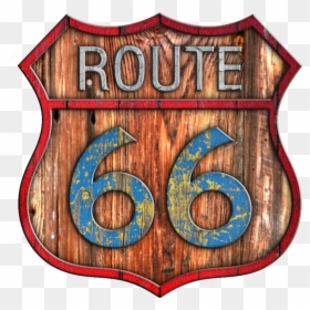 Route 66 Wood Sign, HD Png Download - route 66 logo png
