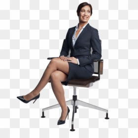 Transparent Person Sitting Back Png - Woman Sitting In Chair, Png Download - woman back png