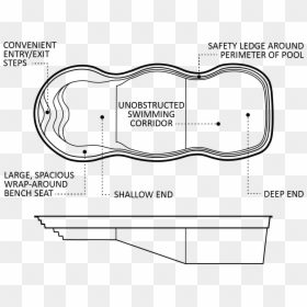 Line Drawing Pool, HD Png Download - diving board png