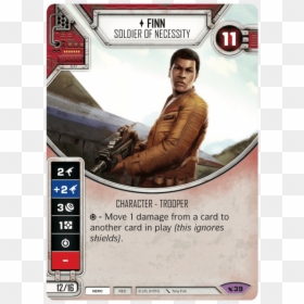 Star Wars Destiny Character Card, HD Png Download - finn star wars png