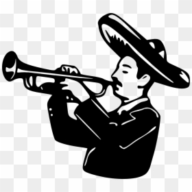 Transparent Trumpet Music Transprent Png - Mariachi Playing The Trumpet, Png Download - mariachi band png