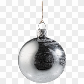 Glass Bauble Silver, 6cm - Earrings, HD Png Download - silver christmas ornament png