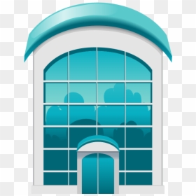 Blue Building Glass Facade - Window, HD Png Download - arch window png