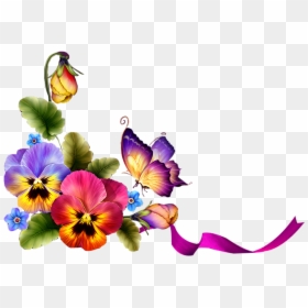 Фотки Stunning Wallpapers, Special Flowers, Borders - Frame Butterfly Border Design, HD Png Download - butterfly border png