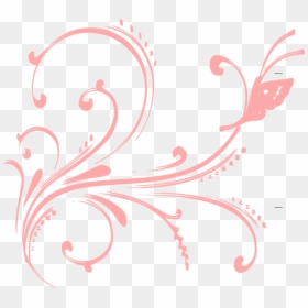 Transparent Peaches Png - Floral Pink Vector Png, Png Download - butterfly border png