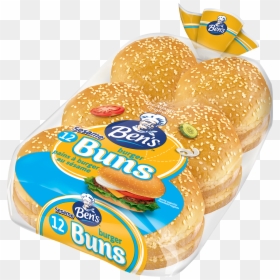 Ben"s® Sesame Hamburger Buns - Bens Hamburger Buns, HD Png Download - hamburger bun png