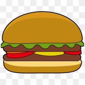 Hamburger Clipart Transparent Background - Cartoon Cheese Burger Png, Png Download - hamburger bun png