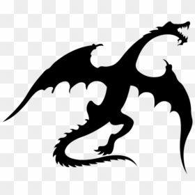 Game Of Thrones Dragon Flying Vector Clipart Transparent - Flying Dragon Silhouette, HD Png Download - dragon border png