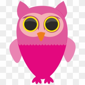 Vektor Burung Hantu Pink, HD Png Download - pink owl png
