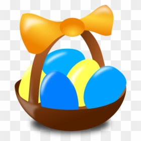 Easter Egg Basket Clip Art, HD Png Download - easter egg basket png