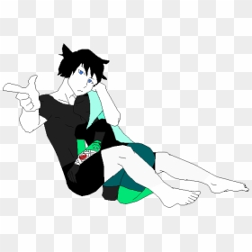 Cartoon, HD Png Download - anime girl sitting png