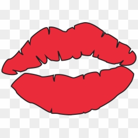 Clipart Of Lips, Mouth And Kiss, HD Png Download - kissing lips png