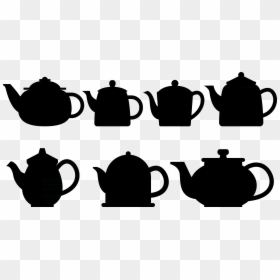 Coffee Teapot Silhouette - Asian Teapot Silhouette, HD Png Download - water cup png