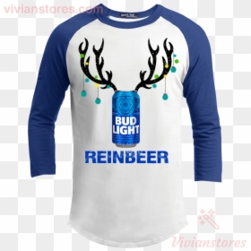 Bud Light Funny Shirt, HD Png Download - christmas deer png