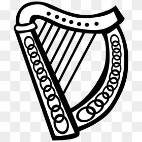 Music, Celtic, Simple, Outline, Symbol, Symbols, Harp - Celtic Harp Clip Art, HD Png Download - celtic symbols png