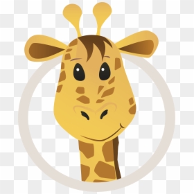 Transparent Giraffe Head Clipart - Cartoon Giraffe Head Drawing, HD Png Download - giraffe cartoon png