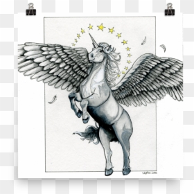 Art, HD Png Download - flying unicorn png