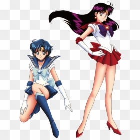Sailor Moon Sailor Mercury Sailor Mars Pose - Sailor Mercury Y Sailor Mars, HD Png Download - sailor mars png