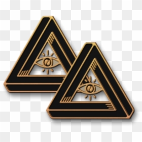Enamelpinmockup - Triangle, HD Png Download - all seeing eye pyramid png