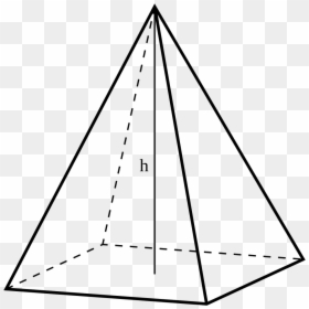 Pyramid Drawing Dimensional And Egyptian Pyramids Line - Drawing Pyramid, HD Png Download - all seeing eye pyramid png