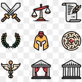 Olympics Clipart Greek, Olympics Greek Transparent - Ancient Greek Icon Pack, HD Png Download - greek columns png