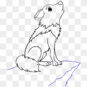 How To Draw Cartoon Wolf, HD Png Download - wolf drawing png
