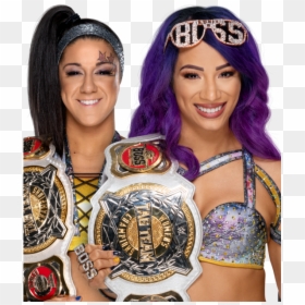 Transparent Breezango Png - Sasha Banks Smackdown Women's Champion, Png Download - wwe bayley png