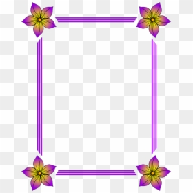 Purple,picture Frame,flower, HD Png Download - pansy png