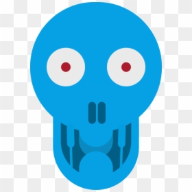 Blue,head,area - Clip Art, HD Png Download - terminator skull png