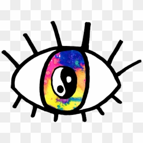 Colorful Yin Yang Eye - Trippy Eye Png, Transparent Png - yin yang transparent png