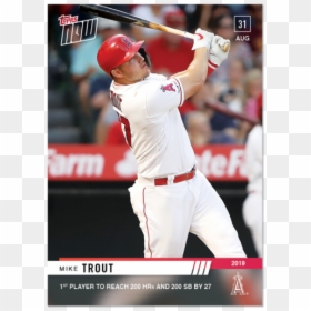 Mlb Topps Now® Card - Test Cricket, HD Png Download - mike trout png