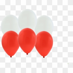 White And Red Balloons 10 Pcs - Balony Białe I Czerwone, HD Png Download - orange balloons png