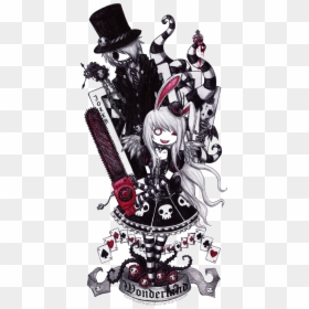 Alice Drawing Gothic In Wonderland - Iphone Xr Gothic Cases, HD Png Download - alice in wonderland mad hatter png