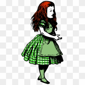 Alice In Wonderland Red Hair Gingham Free Photo - Alice In Wonderland Illustrations Png, Transparent Png - alice in wonderland mad hatter png